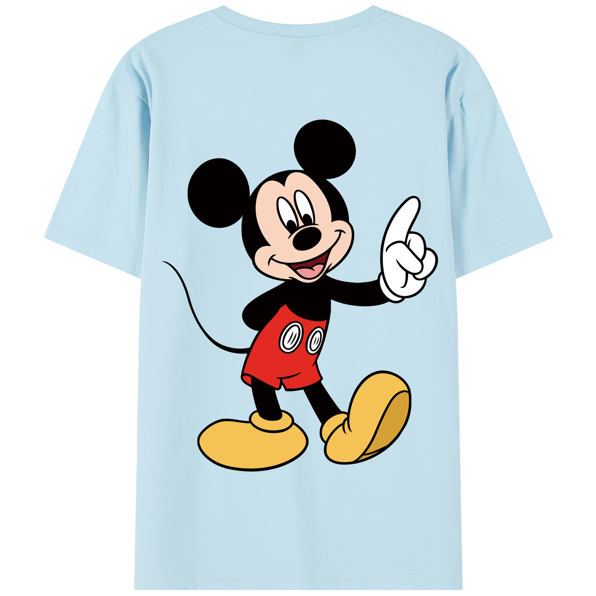 （画像用） ミッキーマウス Mickey Mouse 綿100％半袖Tシャツ（背面プリント）